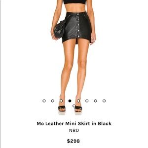 NBD Mo Leather Mini Skirt